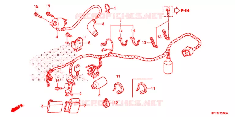 FAISCEAU DES FILS Honda MOTO 150 CRF 2013  CRF150FD