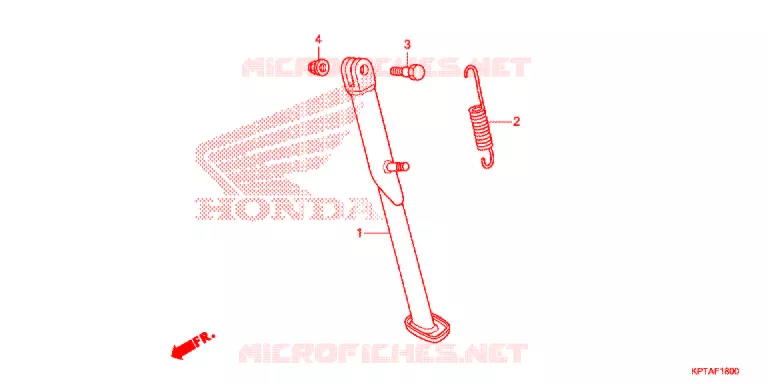 BEQUILLE LATERALE Honda MOTO 150 CRF 2014  CRF150FE