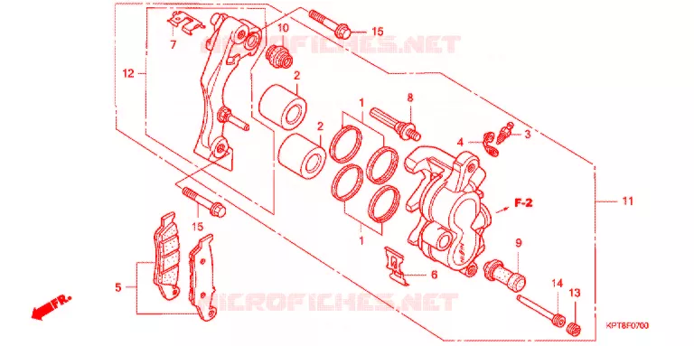 ETRIER DE FREIN AVANT Honda MOTO 150 CRF 2014  CRF150FE