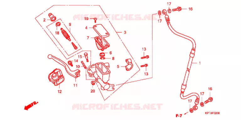 MAITRE CYLINDRE DE FREIN AVANT Honda MOTO 150 CRF 2014  CRF150FE