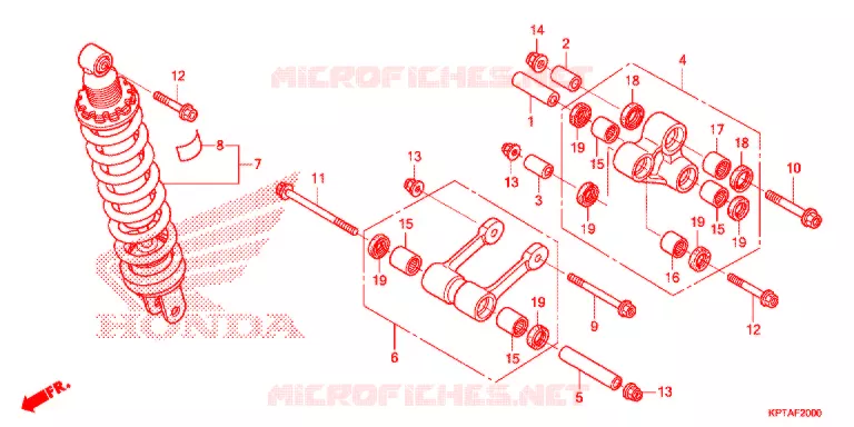 AMORTISSEUR ARRIERE Honda MOTO 150 CRF 2003  CRF150F3