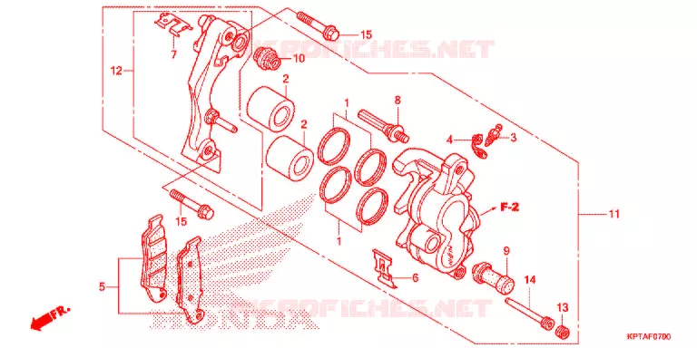 ETRIER DE FREIN AVANT Honda MOTO 150 CRF 2003  CRF150F3
