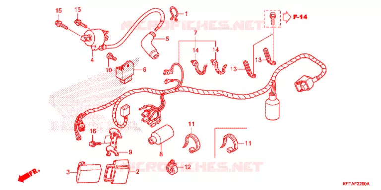FAISCEAU DES FILS Honda MOTO 150 CRF 2003  CRF150F3