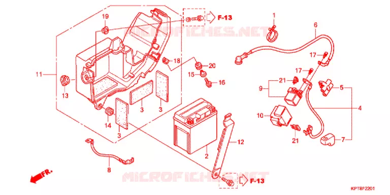 BATTERIE (CRF150FF) Honda MOTO 150 CRF 2017  CRF150FF