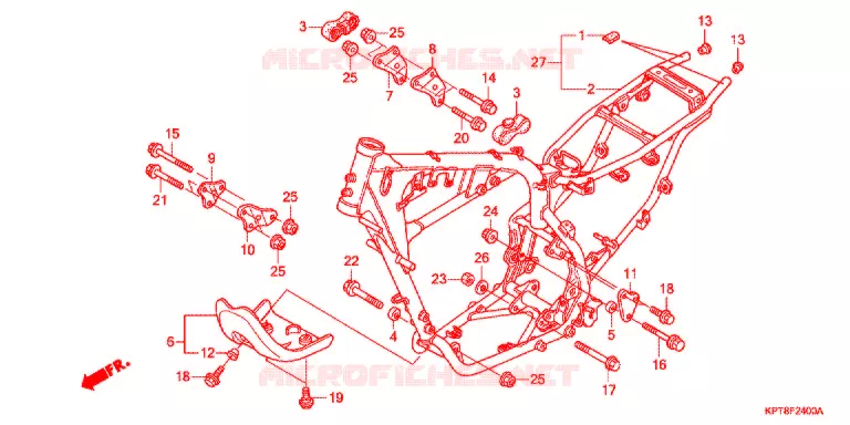 CADRE Honda MOTO 150 CRF 2018  CRF150FF