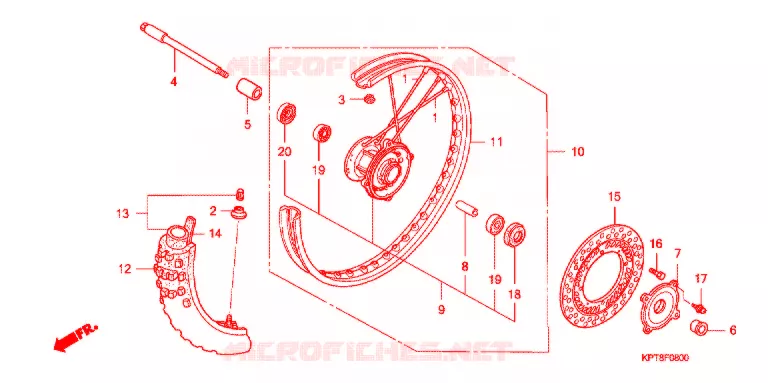 ROUE AVANT Honda MOTO 150 CRF 2016  CRF150FF