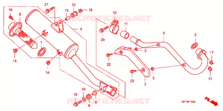 SILENCIEUX D'ECHAPPEMENT Honda MOTO 150 CRF 2018  CRF150FF