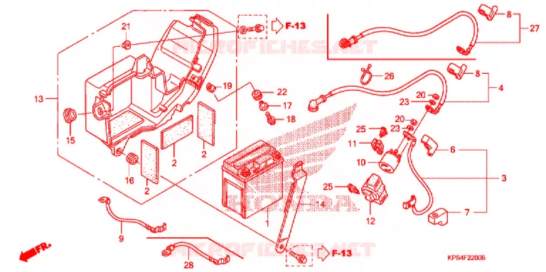 BATTERIE Honda MOTO 230 CRF 2003  CRF230F3