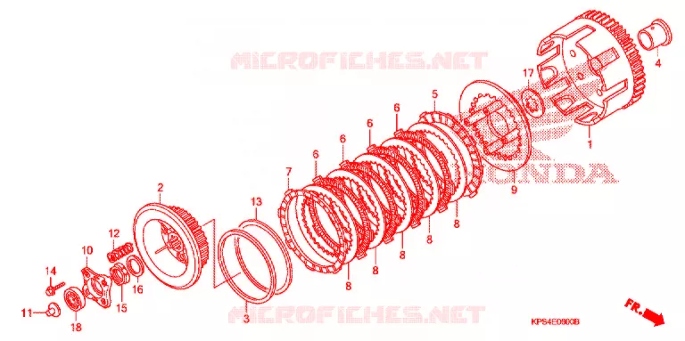 EMBRAYAGE Honda MOTO 230 CRF 2003  CRF230F3