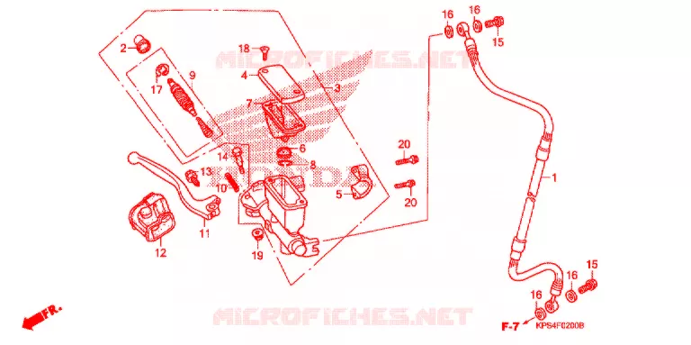 MAITRE CYLINDRE DE FREIN AVANT Honda MOTO 230 CRF 2003  CRF230F3