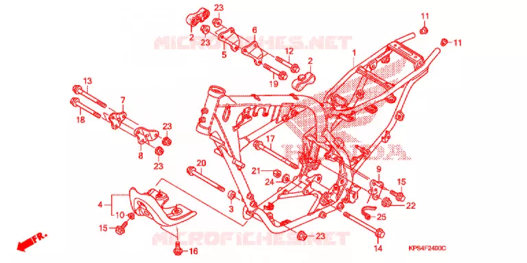CADRE Honda MOTO 230 CRF 2004  CRF230F4