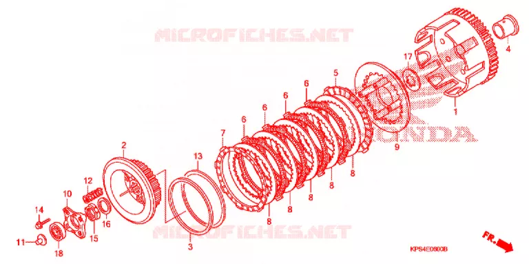 EMBRAYAGE Honda MOTO 230 CRF 2004  CRF230F4