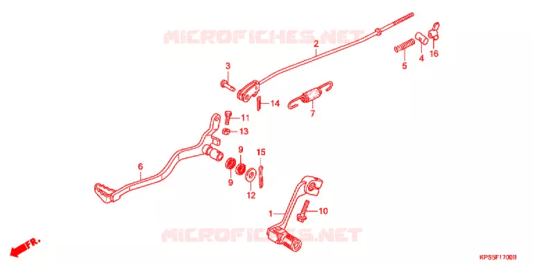 PEDALE Honda MOTO 230 CRF 2010  CRF230F8