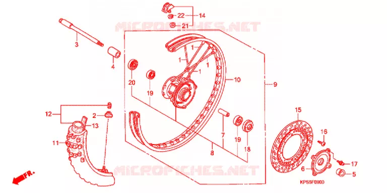 ROUE AVANT Honda MOTO 230 CRF 2010  CRF230F8