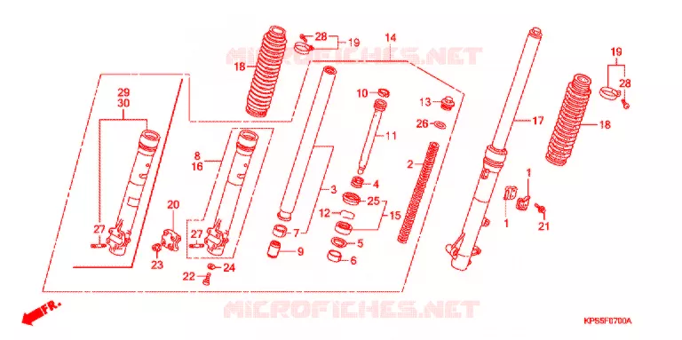 FOURCHE Honda MOTO 230 CRF 2010  CRF230F9
