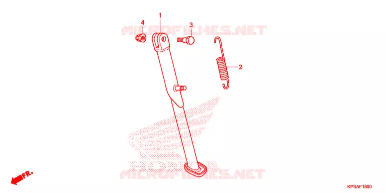 BEQUILLE LATERALE Honda MOTO 230 CRF 2012  CRF230FC