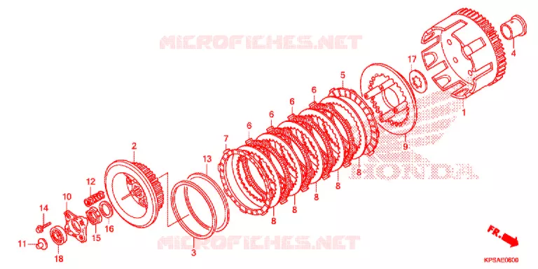EMBRAYAGE Honda MOTO 230 CRF 2012  CRF230FC