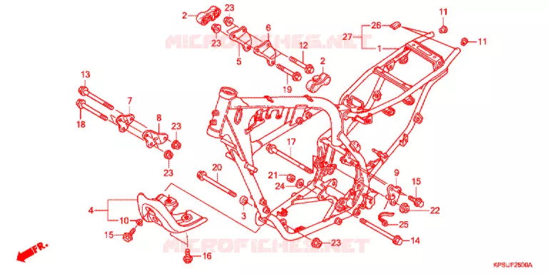 CADRE Honda MOTO 230 CRF 2012  CRF230FC