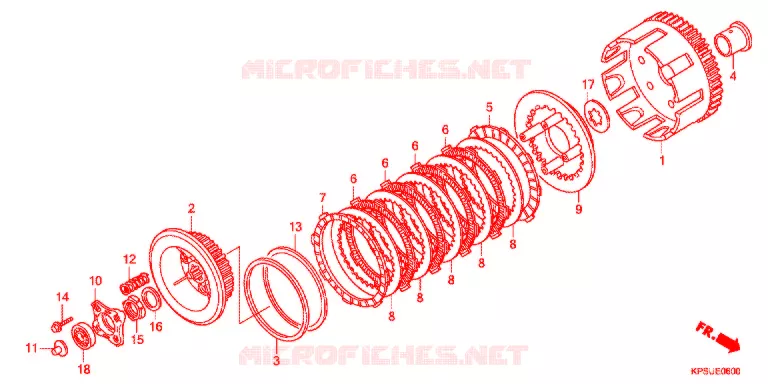 EMBRAYAGE Honda MOTO 230 CRF 2012  CRF230FC