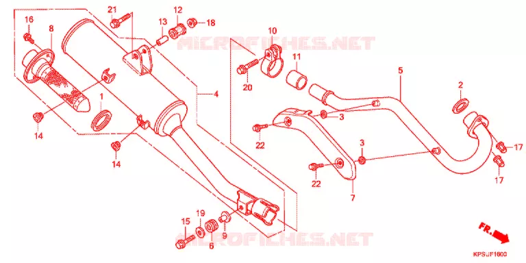 SILENCIEUX D'ECHAPPEMENT Honda MOTO 230 CRF 2012  CRF230FC