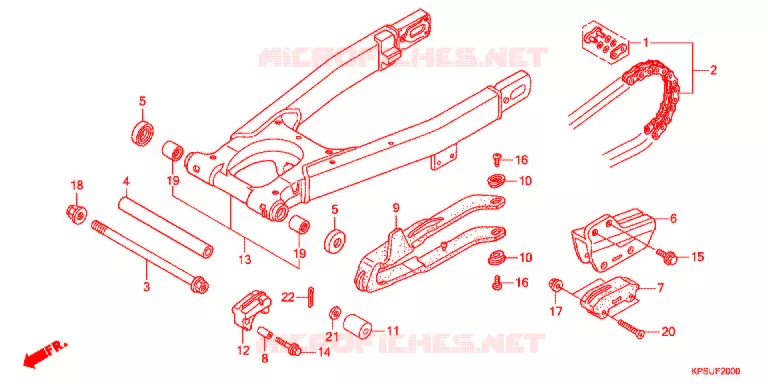 BRAS OSCILLANT - CHAINE Honda MOTO 230 CRF 2014  CRF230FE