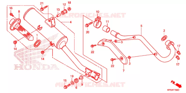 SILENCIEUX D'ECHAPPEMENT Honda MOTO 230 CRF 2015  CRF230FF