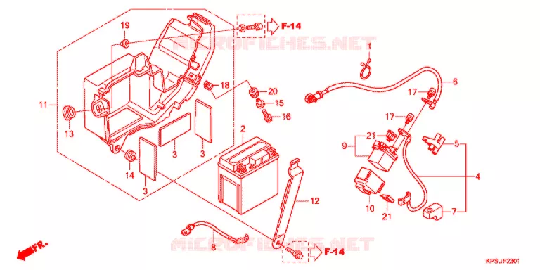 BATTERIE (CRF230FF) Honda MOTO 230 CRF 2018  CRF230FF
