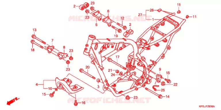 CADRE Honda MOTO 230 CRF 2016  CRF230FF