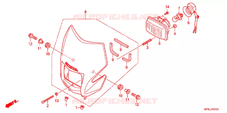PHARE (CRF230FF) Honda MOTO 230 CRF 2019  CRF230FF