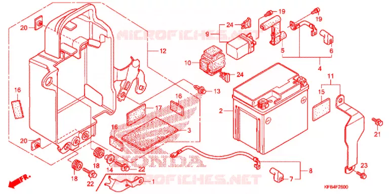 BATTERIE Honda MOTO 230 CRF 2008  CRF230L8