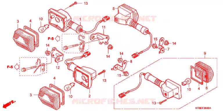 CLIGNOTANT Honda MOTO 230 CRF 2008  CRF230L8