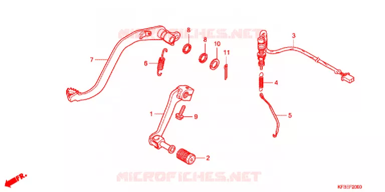 PEDALE Honda MOTO 230 CRF 2008  CRF230L8