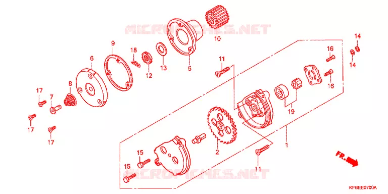 POMPE A HUILE Honda MOTO 230 CRF 2008  CRF230L8