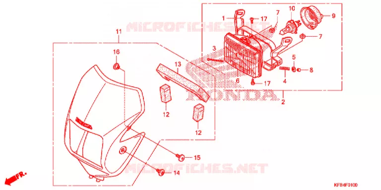 PHARE Honda MOTO 230 CRF 2009  CRF230L9