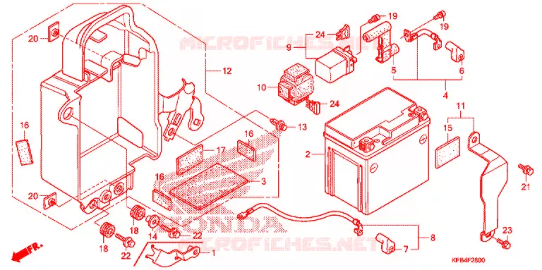 BATTERIE Honda MOTO 230 CRF 2009  CRF230M9