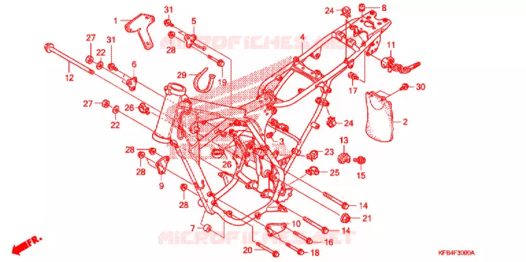 CADRE Honda MOTO 230 CRF 2009  CRF230M9