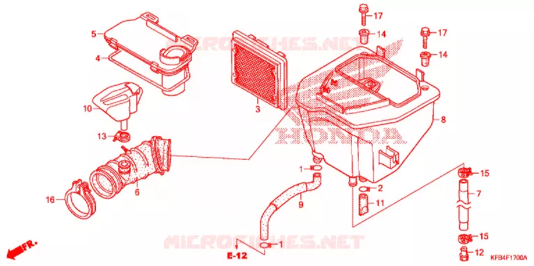 FILTRE A AIR Honda MOTO 230 CRF 2009  CRF230M9