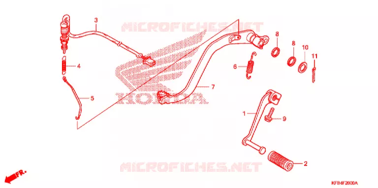 PEDALE Honda MOTO 230 CRF 2009  CRF230M9