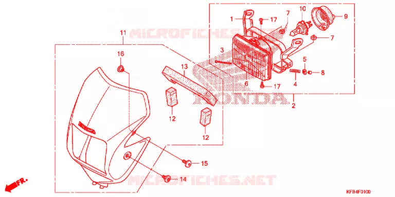 PHARE Honda MOTO 230 CRF 2009  CRF230M9