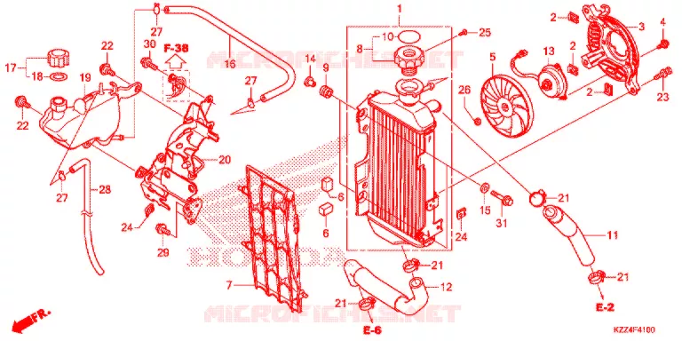 RADIATEUR Honda MOTO 250 CRF 2013  CRF250LD