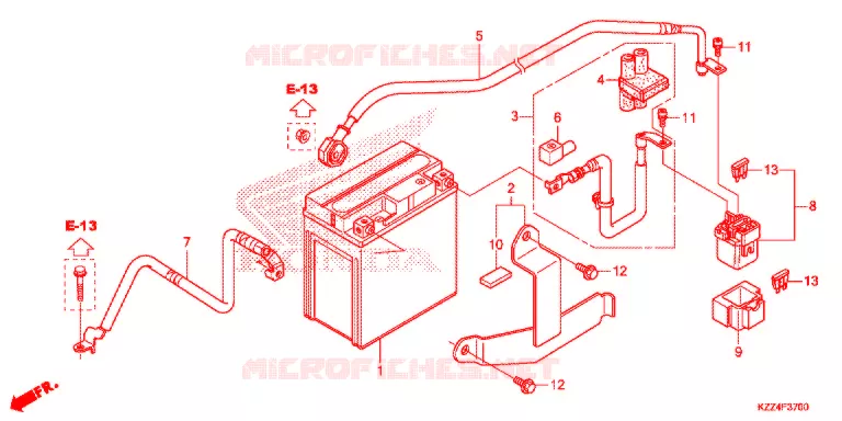 BATTERIE Honda MOTO 250 CRF 2014  CRF250LE