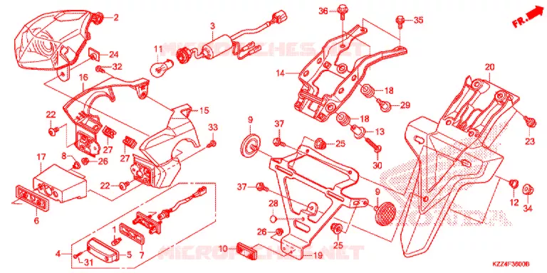 FEU ARRIERE Honda MOTO 250 CRF 2014  CRF250LE