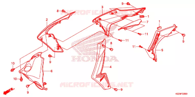 OUIES DE RADIATEUR Honda MOTO 250 CRF 2015  CRF250LF