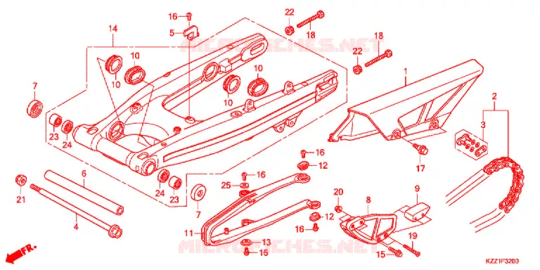 BRAS OSCILLANT Honda MOTO 250 CRF 2016  CRF250LF