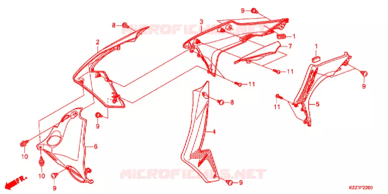 OUIES DE RADIATEUR Honda MOTO 250 CRF 2015  CRF250LF