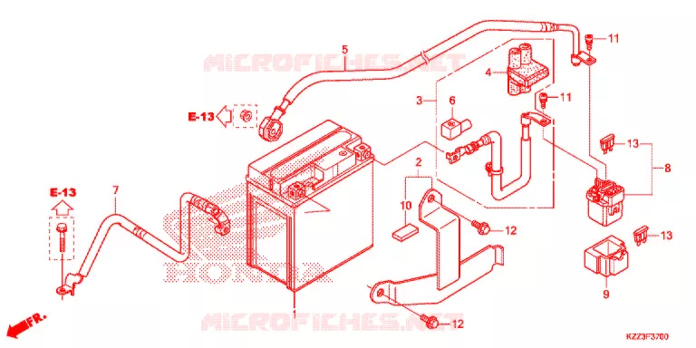 BATTERIE Honda MOTO 250 CRF 2017  CRF250LG