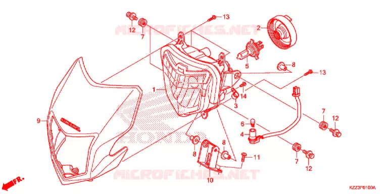 PHARE Honda MOTO 250 CRF 2016  CRF250LG