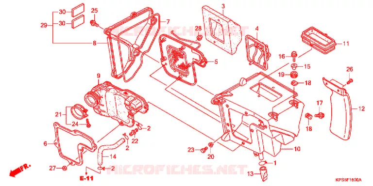 FILTRE A AIR Honda MOTO 230 CRF 2012  CRF230FB