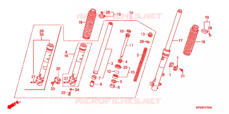 FOURCHE Honda MOTO 230 CRF 2011  CRF230FB
