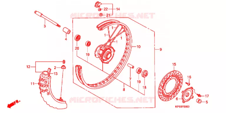 ROUE AVANT Honda MOTO 230 CRF 2012  CRF230FB